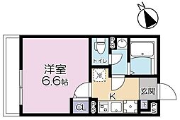 ソラシアレジデンス大山 1Kの間取図画像