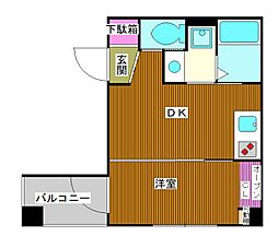 b'CASA池袋ウエスト 1DKの間取図画像