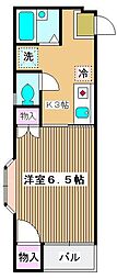 スカイハイツ 1Kの間取図画像