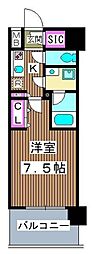 板橋本町ステーションレジデンス 1Kの間取図画像