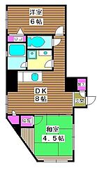 ブルックス 2DKの間取図画像