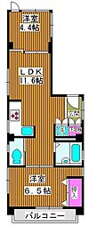 FM2大山東町ハウス 2LDKの間取図画像