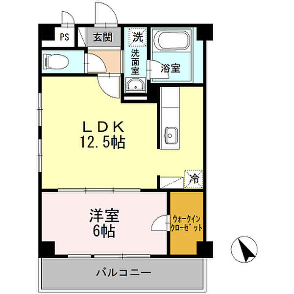 神奈川県川崎市高津区新作1丁目(賃貸マンション1LDK・4階・43.76㎡)の写真 その2