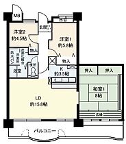 羽衣団地 1棟213 ｜ 大阪府高石市羽衣4丁目5-20（賃貸マンション3LDK・2階・88.25㎡） その2