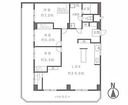 レオ高槻 3LDKの間取図画像