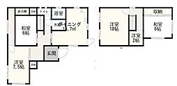 中古戸建　北春日丘1丁目 5LDKの間取り