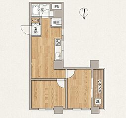 マンション高田馬場 2Kの間取図画像