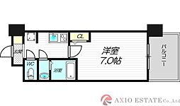 セレニテ新大阪プリエ 14階1Kの間取り