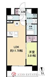 WORVE吹田江坂 9階1LDKの間取り