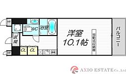 デュオン新大阪レジデンス 9階ワンルームの間取り
