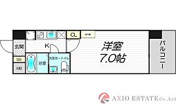 セレニテ東三国ミラク 12階1Kの間取り