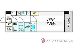 レオングラン新大阪レジデンス 13階1Kの間取り