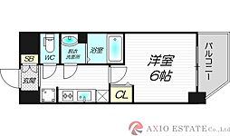 プレサンスブルーム東三国 5階1Kの間取り