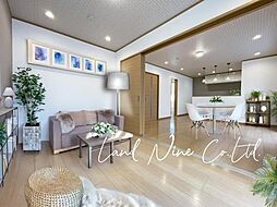 土間仕様のお庭スペース付戸建て 4LDKのリビング/ダイニング