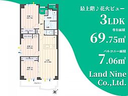 サンコーポ浦安C棟 3LDKの間取図画像