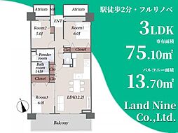 西船橋駅前パーク・ホームズ 3LDKの間取図画像