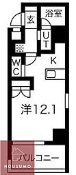 RFコンフォール江坂 4階ワンルームの間取り