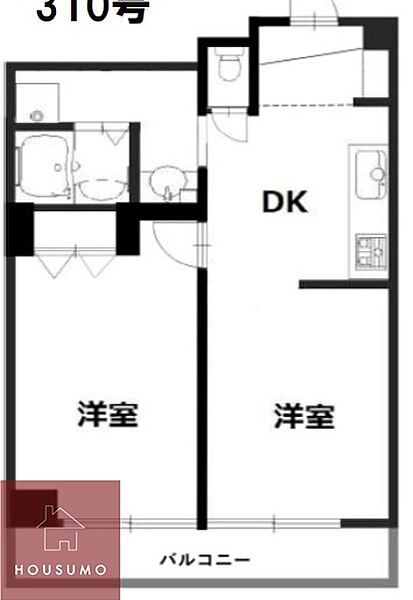 パークロッジ 310｜大阪府大阪市淀川区木川東4丁目(賃貸マンション2LDK・3階・40.35㎡)の写真 その2