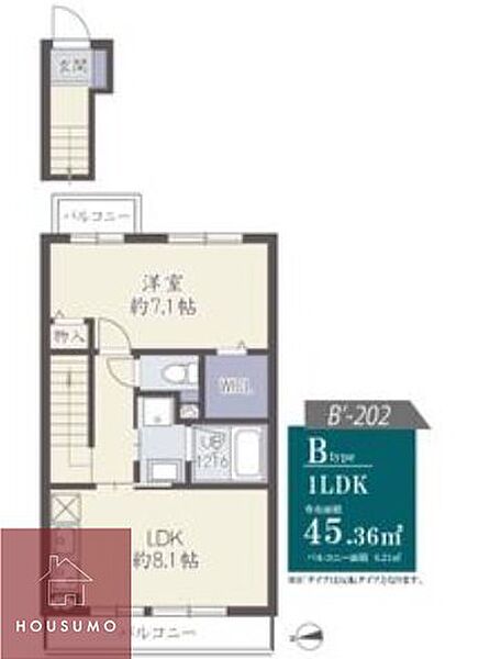 ドゥフロレアールヨシノ 202｜大阪府豊中市豊南町西5丁目(賃貸アパート1LDK・2階・45.36㎡)の写真 その2