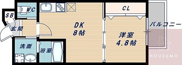 ル・レーヴ江坂 201｜大阪府吹田市垂水町3丁目(賃貸マンション1LDK・2階・32.34㎡)の写真 その2