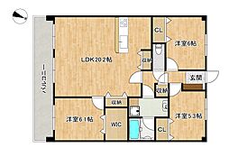 エバーライフ波多江駅前 3LDKの間取図画像
