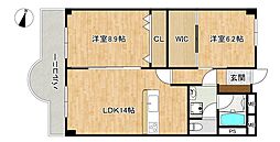 ハイラーク舞鶴 2LDKの間取図画像