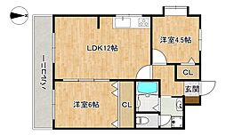 間取図画像 2LDK