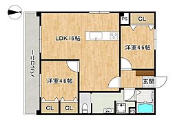 間取図画像 2LDK