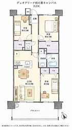デュオアリーナ柏の葉キャンパス 3LDKの間取図画像