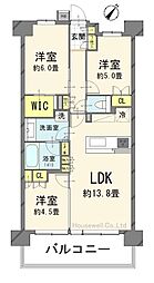 クレアホームズ武蔵浦和サザンアリーナ 3LDKの間取図画像