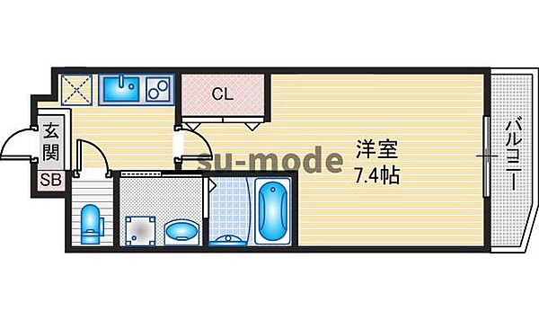 AILE南茨木 ｜大阪府茨木市沢良宜東町(賃貸マンション1K・2階・23.02㎡)の写真 その2