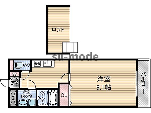 ラディアント ｜大阪府茨木市彩都あさぎ5丁目(賃貸マンション1K・3階・30.96㎡)の写真 その2