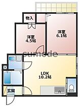 F asecia Laud  ｜ 大阪府吹田市青葉丘北（賃貸アパート2LDK・1階・44.30㎡） その2