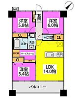 DIA CAFUNE  ｜ 福岡県福岡市博多区半道橋1丁目（賃貸マンション3LDK・2階・71.05㎡） その2