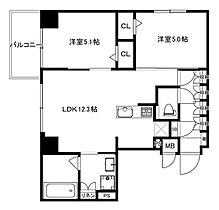 モダンパラッツォ箱崎grace  ｜ 福岡県福岡市東区箱崎1丁目（賃貸マンション2K・2階・52.51㎡） その2