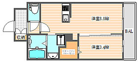 delta brick  ｜ 福岡県福岡市博多区千代4丁目（賃貸マンション1LDK・3階・34.20㎡） その2