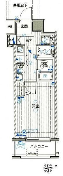 パークウェル大島 ｜東京都江東区北砂5丁目(賃貸マンション1K・2階・22.64㎡)の写真 その2