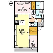 D-ROOM新家2丁目  ｜ 大阪府東大阪市新家2丁目（賃貸アパート2LDK・1階・58.37㎡） その2