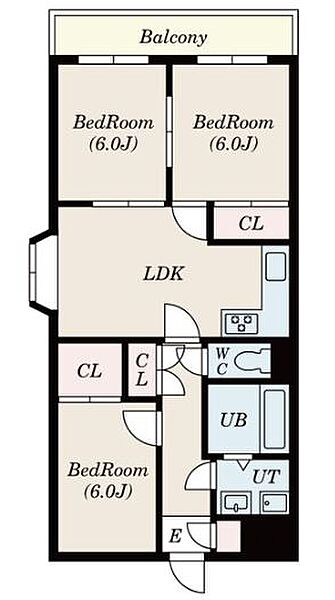 ドムール芝高 ｜大阪府東大阪市東石切町4丁目(賃貸マンション3LDK・1階・55.38㎡)の写真 その2