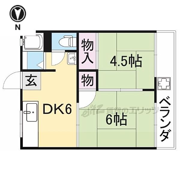 奈良県奈良市百楽園３丁目(賃貸アパート2DK・2階・34.02㎡)の写真 その2