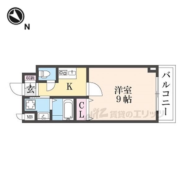 リリィズ枚方公園 305｜大阪府枚方市伊加賀東町(賃貸マンション1K・3階・28.27㎡)の写真 その2