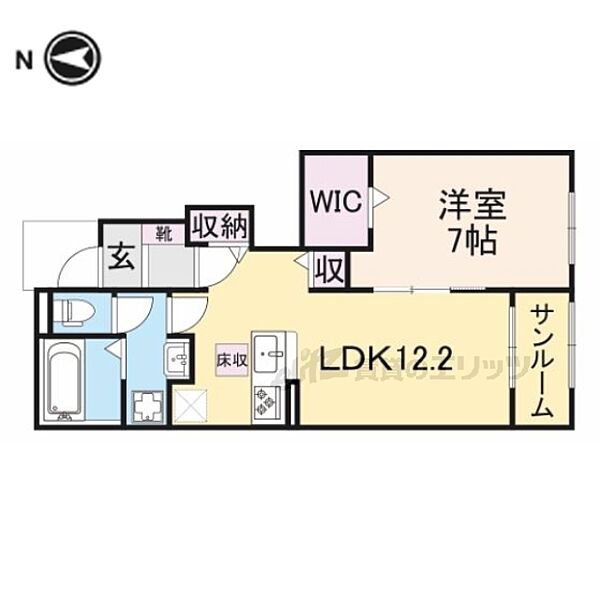 奈良県桜井市大字三輪(賃貸アパート1LDK・1階・50.08㎡)の写真 その2