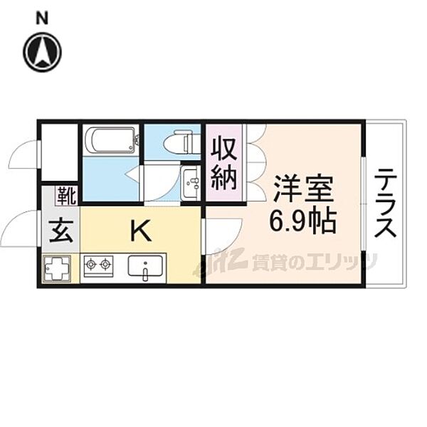 奈良県香芝市五位堂６丁目(賃貸アパート1K・1階・24.84㎡)の写真 その2