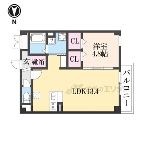 ＡＲＣＥＮＣＵＥＬＣＯＵＲＴ橿原神宮前 401｜奈良県橿原市見瀬町(賃貸マンション1LDK・4階・44.39㎡)の写真 その2