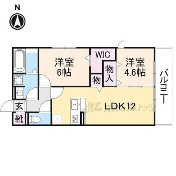 楓　A棟 A201｜奈良県奈良市大森町(賃貸アパート2LDK・2階・55.28㎡)の写真 その2
