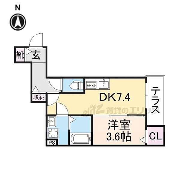 ジーメゾン大和郡山ルブレ 102｜奈良県大和郡山市北郡山町(賃貸アパート1DK・1階・30.01㎡)の写真 その2