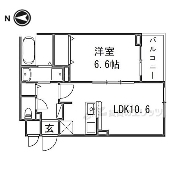 東神田町アパートＥＡＳＴ 305｜大阪府寝屋川市東神田町(賃貸アパート1LDK・3階・42.00㎡)の写真 その2