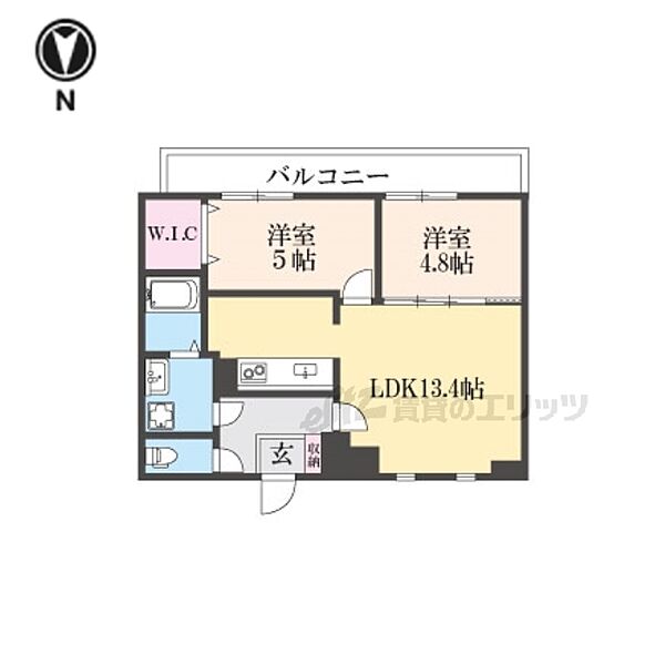 ＷｉｎｄＢｅｌｌ出口 202｜大阪府枚方市出口５丁目(賃貸アパート2LDK・2階・52.39㎡)の写真 その2