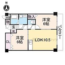 奈良県生駒市上町（賃貸マンション2LDK・4階・54.86㎡） その2