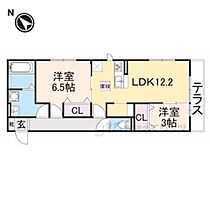 プリマヴェーラ 102 ｜ 大阪府交野市私部西２丁目（賃貸アパート2LDK・1階・54.35㎡） その2